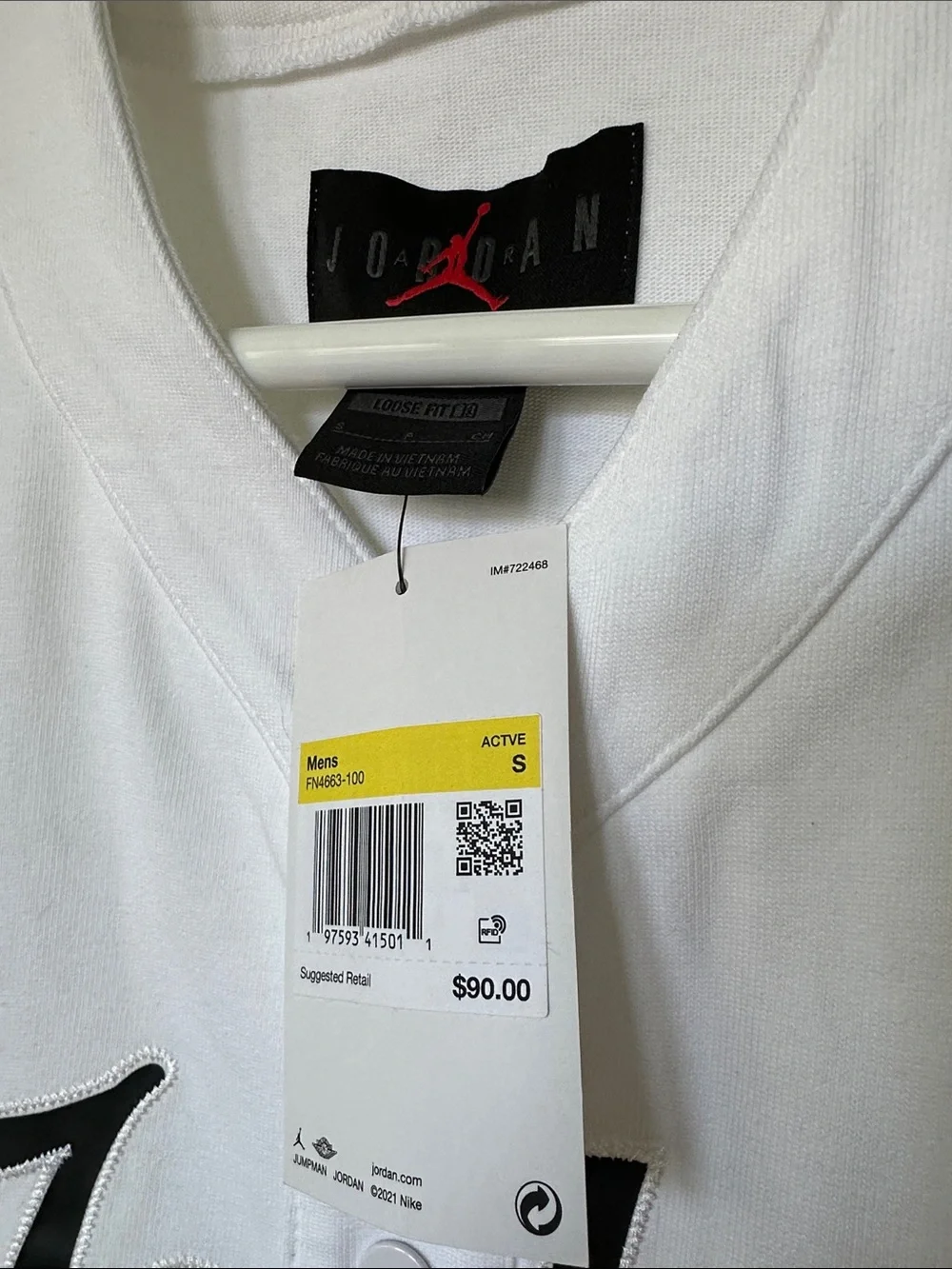 AIR Jordan Flight MVP Baseball Jersey NWT